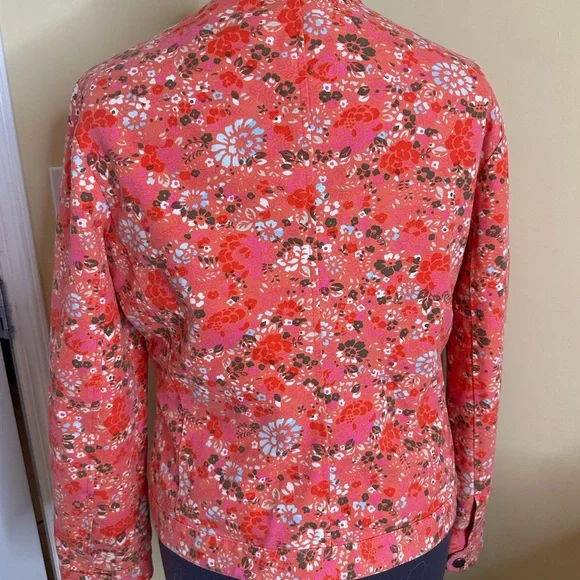 Jackpot 100% cotton lined Floral Pink Women's Jacket size 4 women’s - Picture 4 of 10